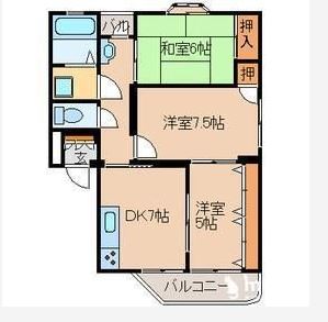 高松市牟礼町大町のマンションの間取り