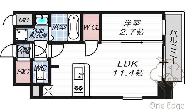 アプリーレ中之島の間取り