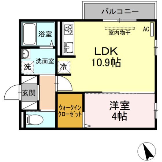 【広島市安佐南区山本のアパートの間取り】