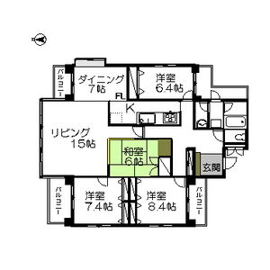 ロイヤルパレス上杉の間取り