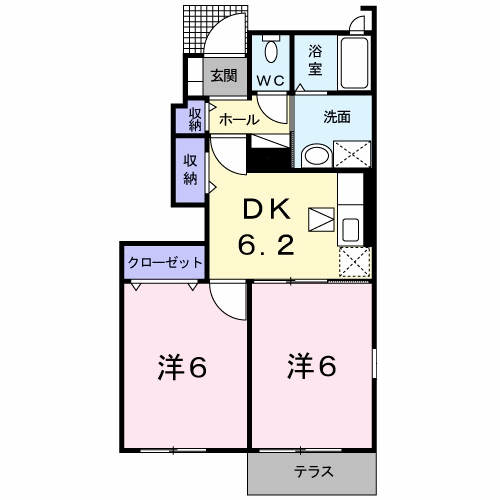 ラ・メゾン　アンソレイエ　Aの間取り