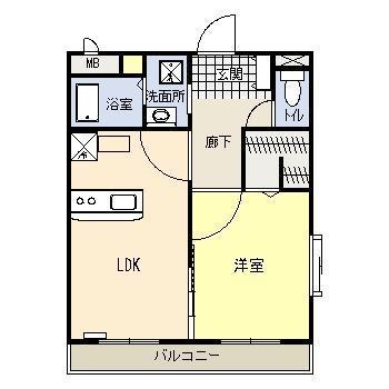 明日香イイエイトの間取り