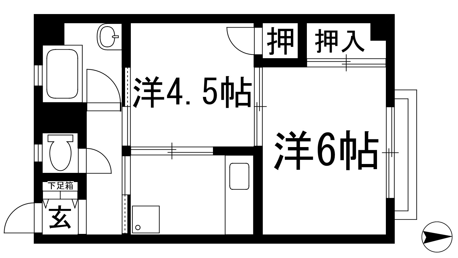 池田市室町のマンションの間取り