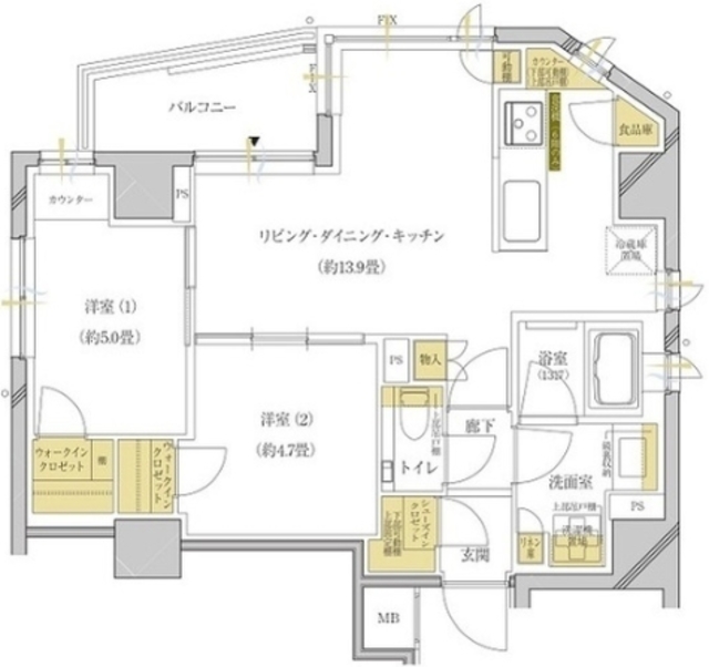 Premium 大岡山の間取り