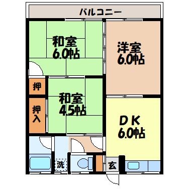 瀬川ハイツの間取り