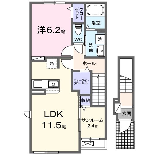 南新田1丁目アパート　1棟の間取り