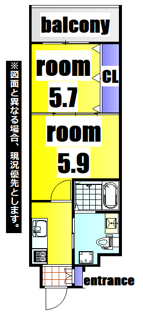 No.65　ORIENT　CROSSING　TOWERの間取り