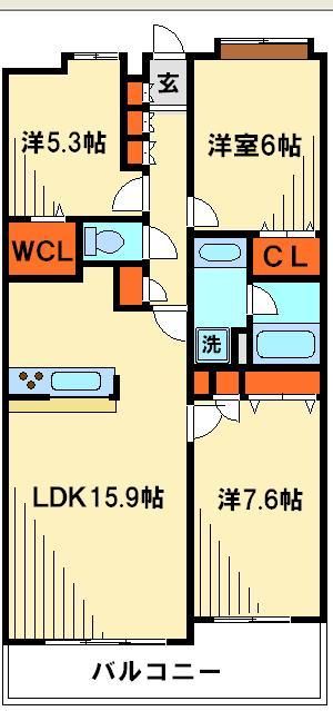 市川市妙典のマンションの間取り