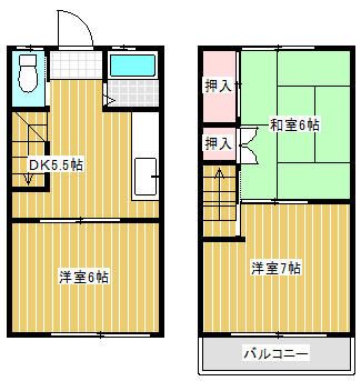 コーポうしむらIIIの間取り