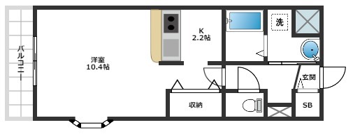 【高槻市安満中の町のマンションの間取り】