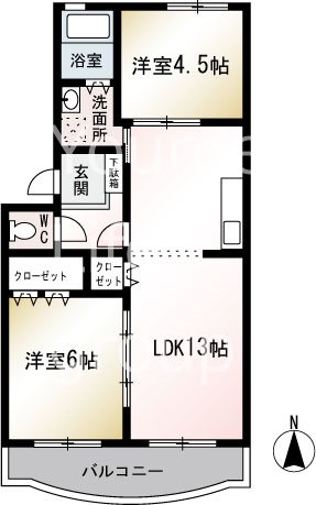 藤沢市本鵠沼のマンションの間取り