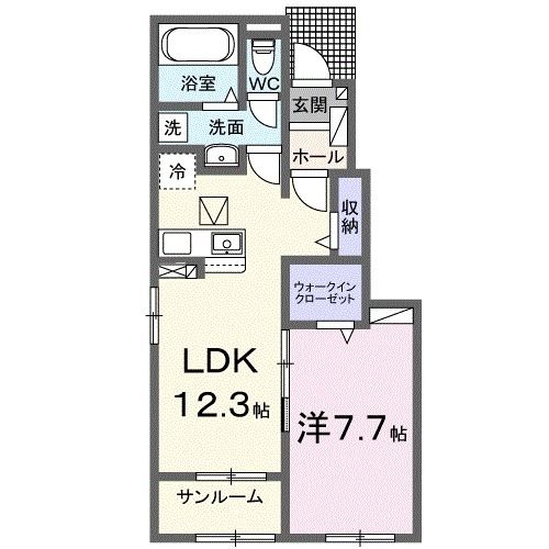 四日市市下之宮町のアパートの間取り