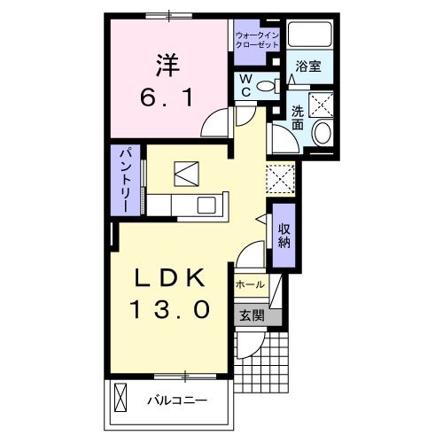 クラール鴨島　Ａの間取り