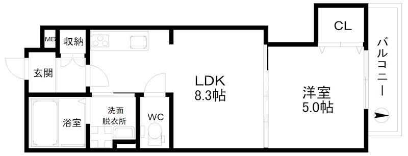 ラモーナ玉出東IIIの間取り