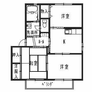 高砂市梅井のアパートの間取り