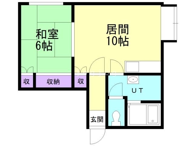 札幌市西区八軒八条西のアパートの間取り