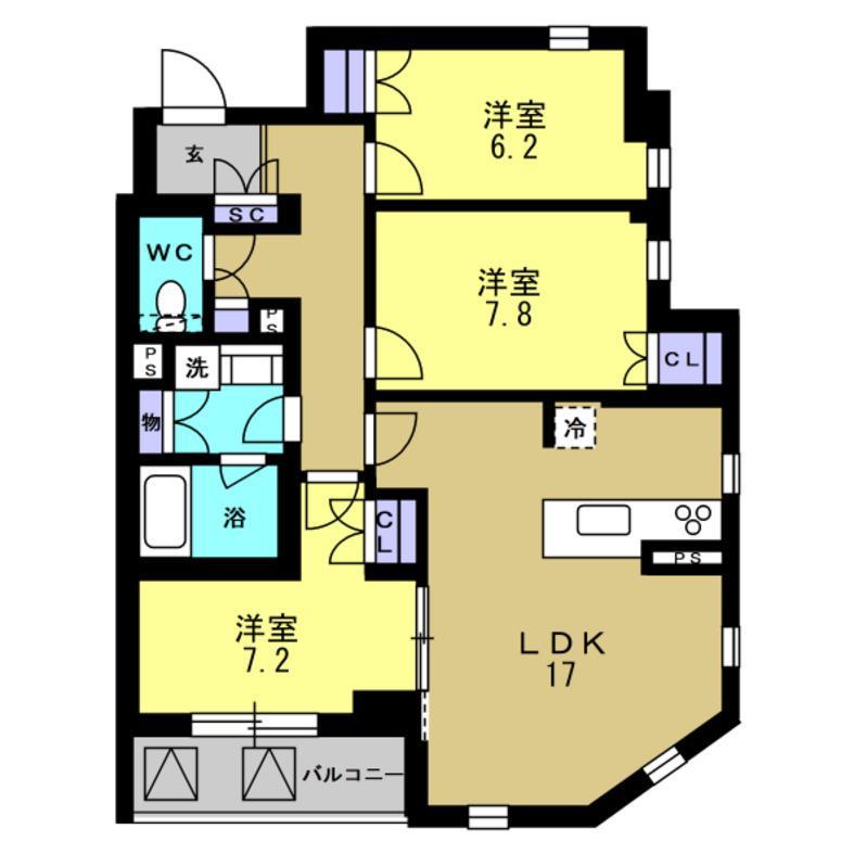 ミレーネ芦屋東山の間取り