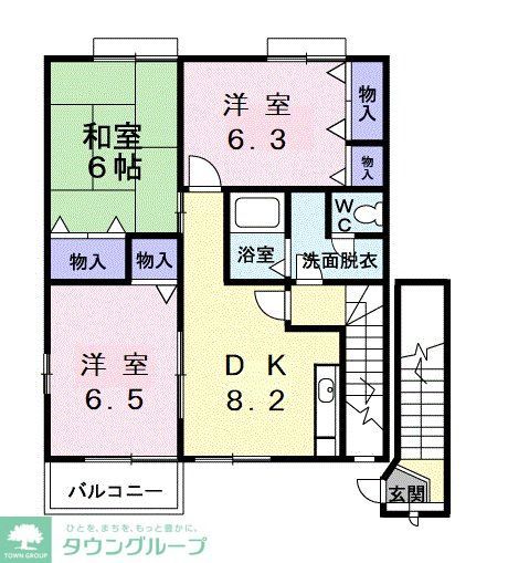 ＣＯＵＲＴーＹＡＲＤ三橋公園Ａの間取り