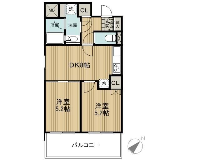 大田区東雪谷のマンションの間取り