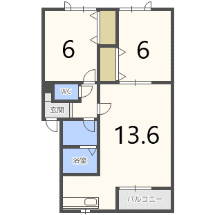 カーサ西町の間取り