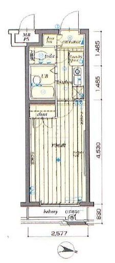 新宿区西落合のマンションの間取り