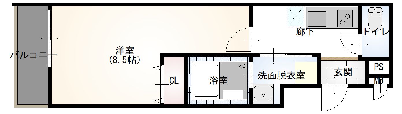 フジパレス池田姫室町の間取り