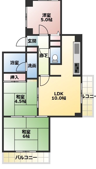 ソレイユ武庫川の間取り