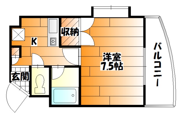 広島市安佐南区祇園のマンションの間取り