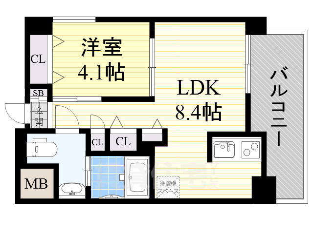 地下鉄千日前線 今里駅 徒歩2分 9階建 築9年の間取り写真