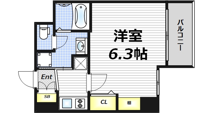 阪急神戸線 中津駅 徒歩7分 12階建 築6年の間取り写真
