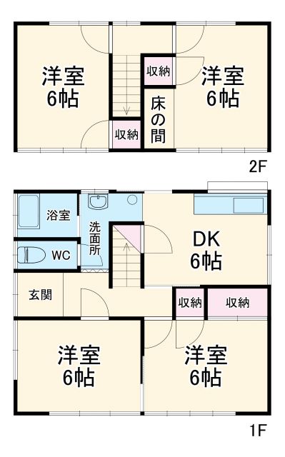 楊子町鈴木様貸家の間取り写真