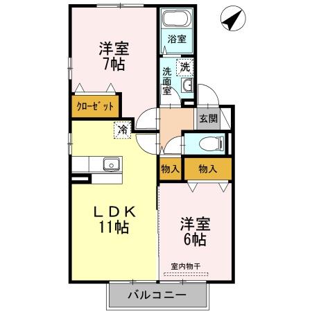 エンゼルハイムII B棟の間取り写真