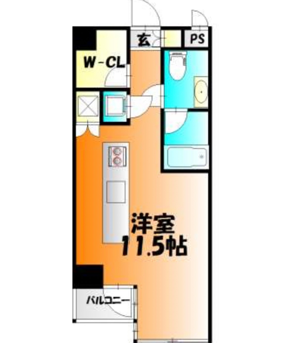 岡山電軌清輝橋線 清輝橋駅 徒歩12分 5階建 築20年の間取り写真