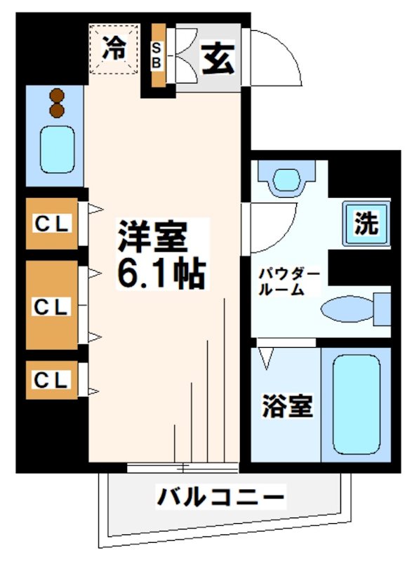 京王線 東府中駅 徒歩1分 10階建 築21年の間取り写真