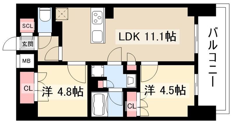 イノバス名駅の間取り写真