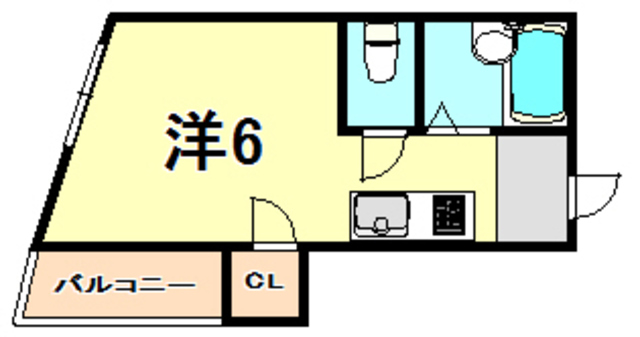 神戸市長田区五位ノ池町のマンションの間取り