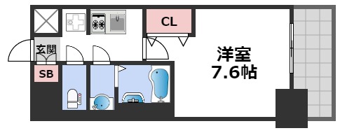 プレサンス難波フィールドの間取り