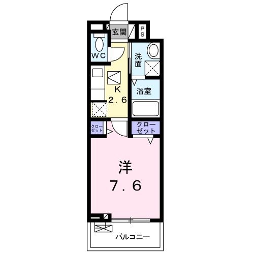 仙台市宮城野区福室のアパートの間取り