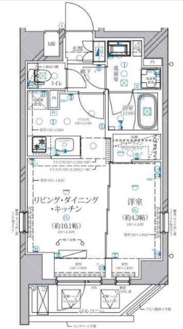 北区赤羽のマンションの間取り