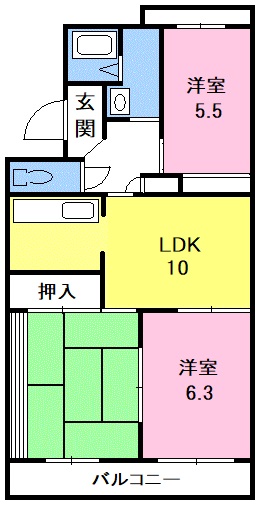 コンフォートシバタ２_間取り_0