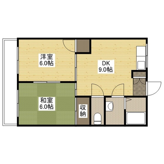 迫本マンションの間取り