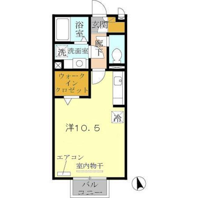 【和歌山市松江東のアパートの間取り】