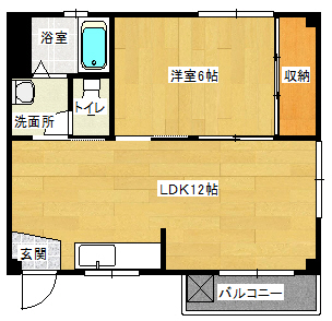 安芸郡府中町城ケ丘のマンションの間取り