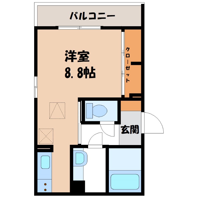 前橋市南町のアパートの間取り