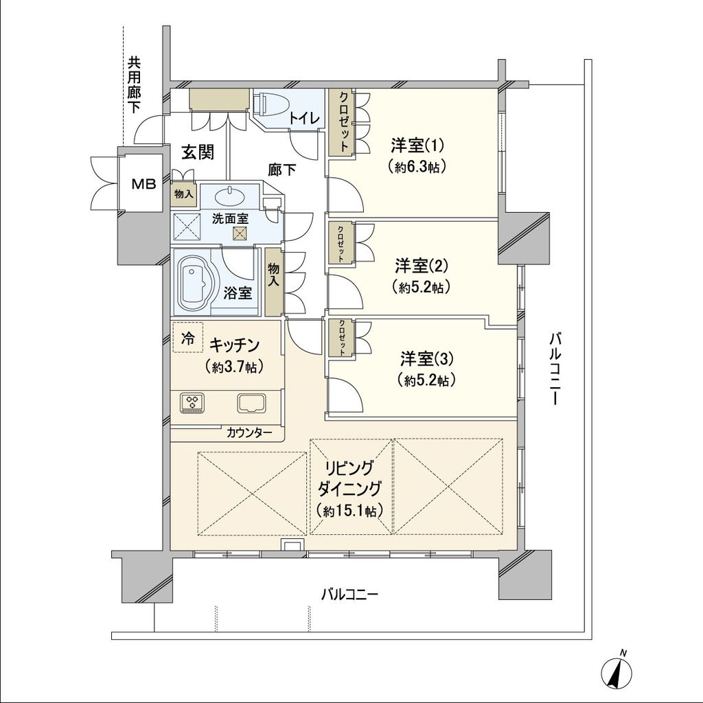 ローレルタワー梅田の間取り