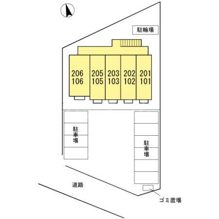 【ハレクノ梶田の駐車場】