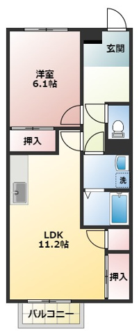 シャトーNakagawaの間取り