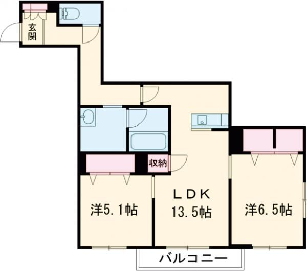 シャーメゾンASAHIの間取り