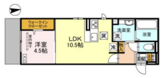 高槻市辻子のアパートの間取り