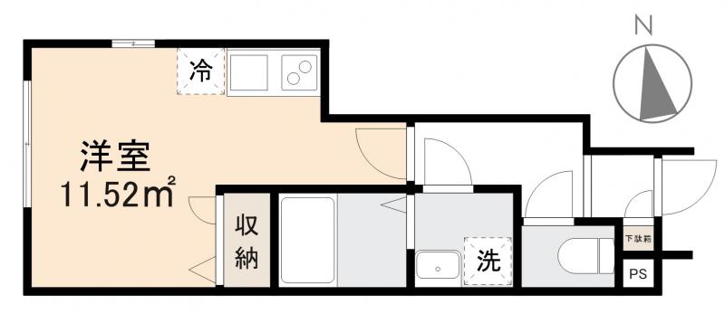 高松市宮脇町のアパートの間取り